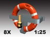 Life ring buoy 75 cm - 1:25 - 8X 3d printed 