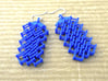Lattice -- earrings in nylon plastic 3d printed 