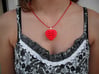 Hearts in Heart Pendant 3d printed Printed in Red Polished Strong & Flexible Plastic