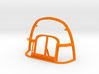 The Wireframe Hub - Material Sample Stand 3d printed Wireframe Hub in Orange Strong and Flexible