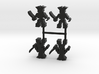 Pirate Skeleton Meeple, hook, 4-set 3d printed 