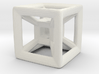 Wireframe Tesseract Hypercube (Die-sized) 15mm 3d printed 