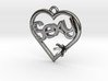 Heart Pendant "Sexy" (Offset 4.28mm) 3d printed 