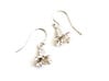 Arabidopsis Flower Earrings - Science Jewelry 3d printed Arabidopsis Flower Earrings in polished silver