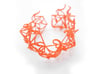 Aster Cuff 3d printed Custom Dyed Colors (Coral)