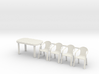 Table and Plastic Chairs 01. 1:24 Scale 3d printed 