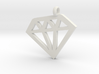 Diamond necklace charm 3d printed 