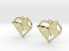 Heart Butterfly Earrings 3d printed 