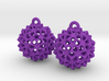 Virus Ball -- Earrings in Nylon 3d printed 