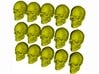 1/24 scale human skull miniatures x 15 3d printed 