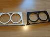Lancia Delta headlamp frame EVO Left (S) 3d printed New next to old