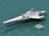 NOOP Dreadnought 3d printed Render of the model, with a virtual quarter for scale.