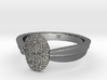 Dainty Circled Rugged Strípe Ring 3d printed 