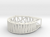 Structural Chipped Block Ring 3d printed 