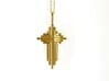 Quilter's Cross Pendant - Christian Jewelry 3d printed Quilter's Cross Pendant: 14K gold plated brass computer render