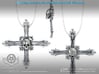 Human Skull Pendant Jewelry Necklace, Cross Bone 3d printed 