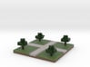 30x30 cross path (trees) (1mm series) 3d printed 
