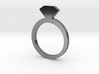 Ring5112 2D Silver Diamond Ring Size6  3d printed 