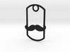 Movember dog tag 3d printed 