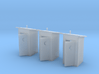 N-Scale Slant Roof Outhouse (3-Pack) 3d printed 