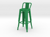 1:12 Tall Pauchard Stool, with Short Back 3d printed 