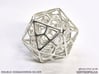 Double Icosahedron Silver 3d printed 