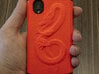 Dragon Phone Case FINAL 3d printed The unpolished white plastic case, after it has been painted with Liquitex Fluorescent Red and sealed with a satin finish. This mix almost exactly matches the colour of my Red Nexus 5 phone underneath.  