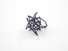 Aster Ring (Small) Size 9 3d printed Midnight Nylon (Custom Dyed Color)