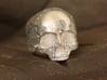 Yorick Memento Mori Skull Ring 3d printed memento mori skull ring in raw silver 