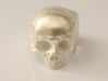 Yorick Memento Mori Skull Ring 3d printed yorick memento mori skull ring in raw silver 