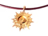 "doppio sole" pendant (cm 2,6) 3d printed Polished Brass