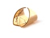 Embrace ring 3d printed Polished  Brass