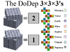 DoDep Kit 3d printed The Key to the different DoDep 3x3x3 versions