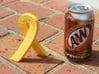 Standing Cancer Ribbon - She Is Fierce 3d printed Size Comparison - Cancer Ribbon in Yellow Strong & Flexible Plastic