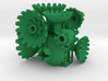 Green Gears & Tiles for the Multi-Gear Cube Kit 3d printed 
