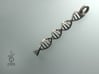 DNA  Pendant in 3D printed stainless steel 3d printed 