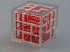 "SOMA's Revenge" - Interlocking Puzzle Cube 3d printed "SOMA's Revenge" - In Clear Plastic Display Case
