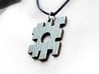 The missing piece pendant 3d printed Stainless Steel print