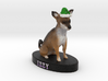 Custom Dog Figurine - Izzy (with green Santa hat) 3d printed 