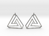 Impossible earrings with a twist  3d printed 
