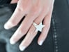 Silver Star Ring (large star) size 6 3d printed Big star / Get Bli