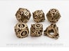 Steampunk Gear Dice Set noD00 3d printed Stainless Steel