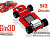 1/32 Fly Ferrari 512 Chassis fits Slot.it SW Pod 3d printed 