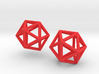 Icosahedron earrings 3d printed 