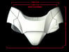 Iron Man Pelvis Armor, Front Left (Part 1 of 5) 3d printed CG Render (Front Measurements)