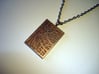 World Pendant 3d printed Stainless Steel - Photo of an actual printed item (chain not included)