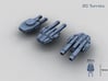 20 Starship twin turrets – MECHWORLD HOMEFLEET 3d printed Rendering - there are 20 