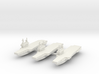 Generic aircraft carrier with angled deck x 3 3d printed 