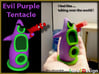 Evil Purple Tentacle LARGE 3d printed Photo shows the original 10cm Version by SewerShark