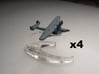 Dornier Do 24 1:900 x4 3d printed Comes unpainted without stands.  Set of 4 planes.
